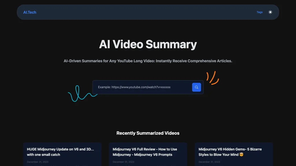 AI Video Summary – Youtube thumbnail