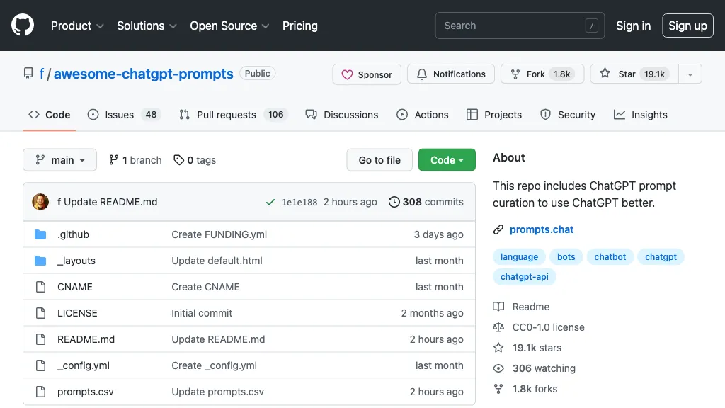 Awesome ChatGPT prompts thumbnail